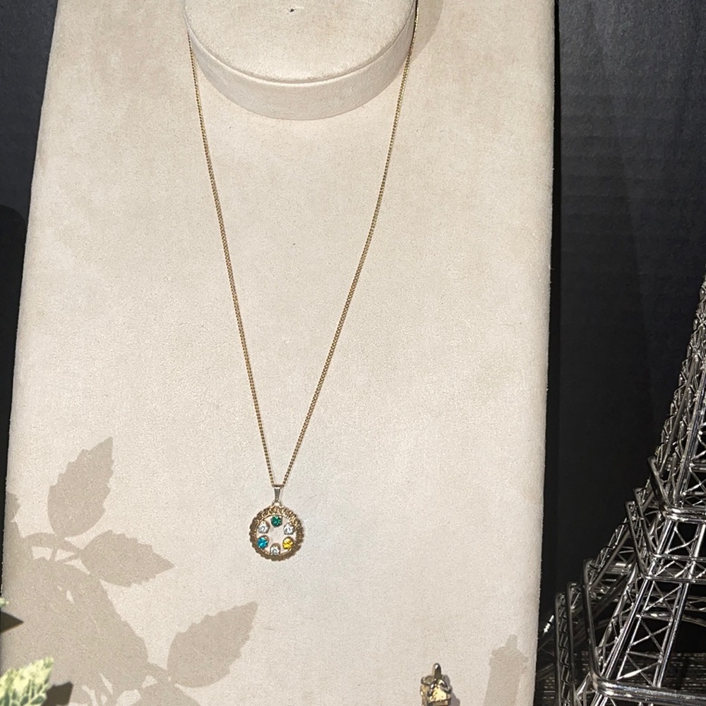 Anson Vintage Multi colored Stone pendant/necklace
